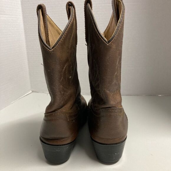 MASTERSON’S BOOT CO. Youth‎ Cowboy Boots,Size 2.5 D, Brown, Leather Upper,Unisex - Picture 10 of 13